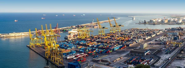 Vista panorâmica do porto de Barcelona — Fotografia de Stock