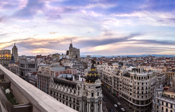 Panoramical pandangan udara Madrid — Stok Foto