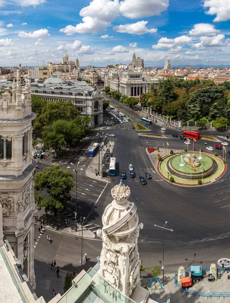 Madrid'da Plaza de Cibeles Çeşmede Cibeles — Stok fotoğraf