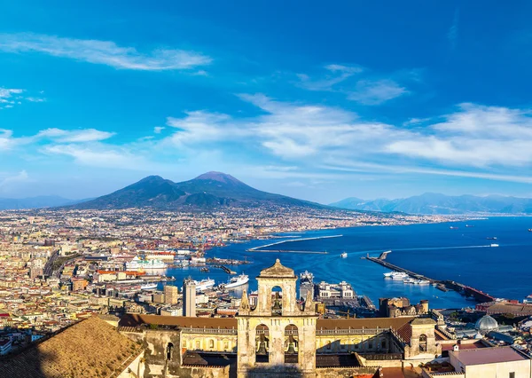 Napoli  and mount Vesuvius in  Italy