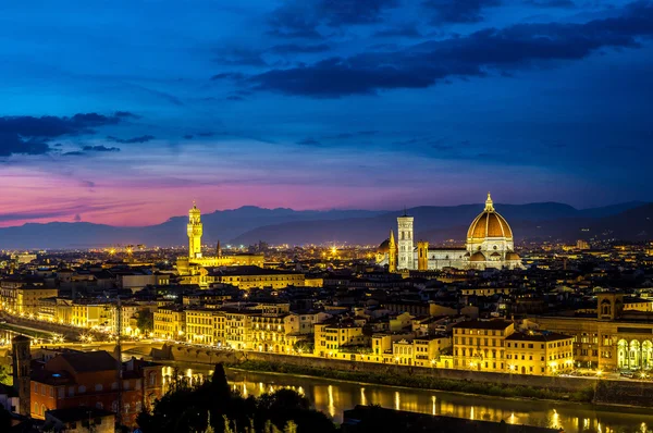 Panoramischer Sonnenuntergang in Florenz — Stockfoto