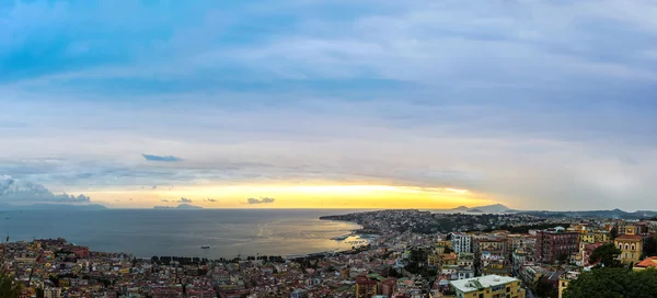 Sunset over Naples in Italy — Stock Photo, Image