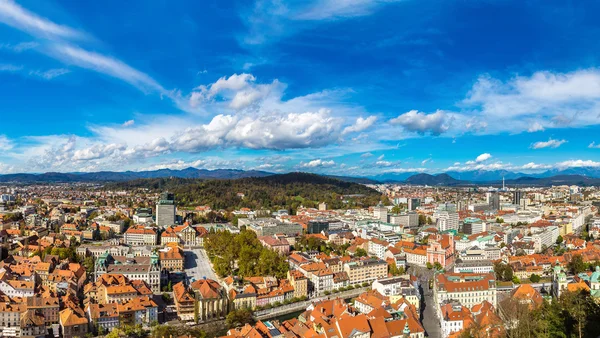 Aerial view of Ljubljana in Slovenia — Stock Photo, Image