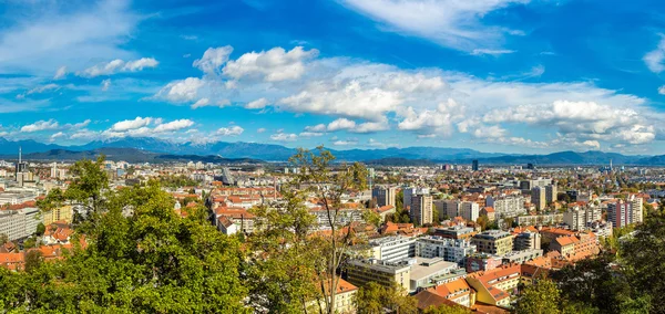 Vista aérea de Liubliana en Eslovenia — Foto de Stock