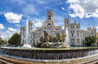 Cibeles fountain in Madrid clipart