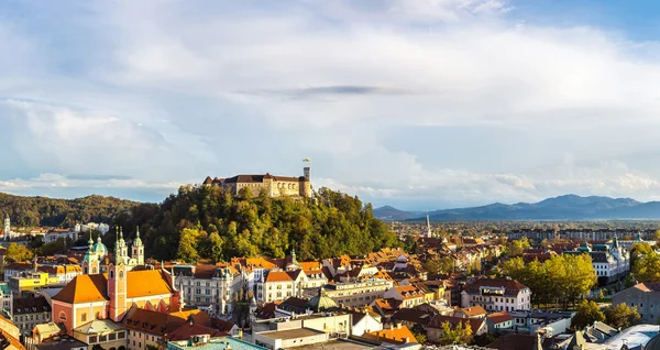 Luchtfoto van Ljubljana in Slovenië — Stockfoto