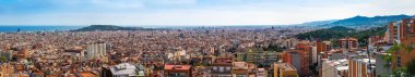 Barcelona 'nın panoramik görünümü
