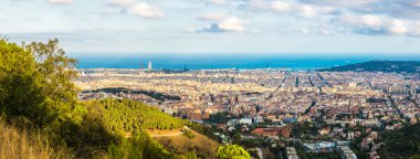 Barcelona 'nın panoramik görünümü