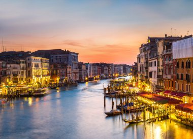 Venedik, İtalya 'daki Kanal Grande