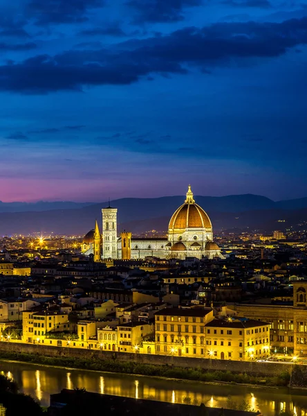 Panoramatické západ slunce ve Florencii — Stock fotografie