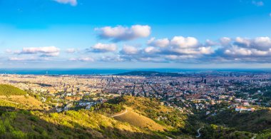 Barcelona 'nın panoramik görünümü