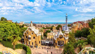 Barselona, İspanya 'da Park Guell