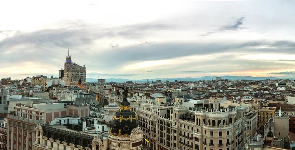 Panorama-Luftaufnahme des Madrids — Stockfoto