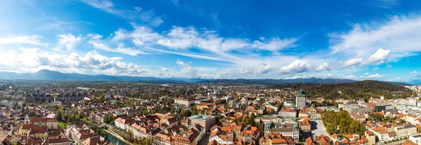 Ljubljana, Slovenya hava görünümünü — Stok fotoğraf