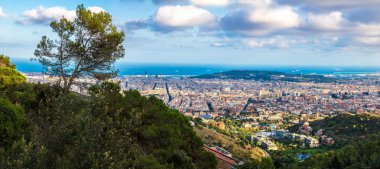 Barcelona 'nın panoramik görünümü