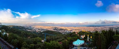 Barcelona 'nın panoramik görünümü
