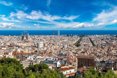 Barcelona 'nın panoramik görünümü