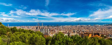 Barcelona 'nın panoramik görünümü