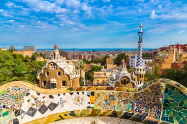 Barselona, İspanya 'da Park Guell