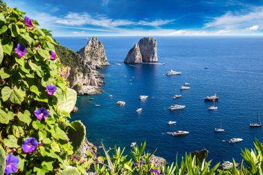 Capri Adası yaz gün