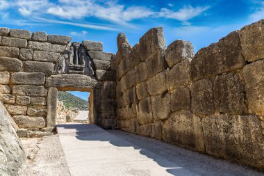 Lion Gate in Mycenae, Greece clipart