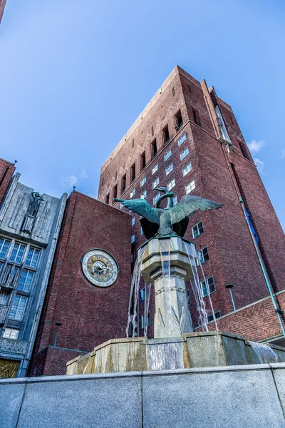 Oslo radnice v Norsku — Stock fotografie