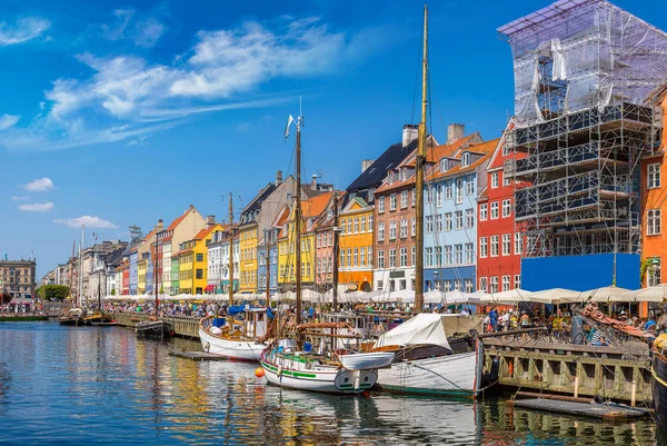 Čtvrti Nyhavn v Kodani — Stock fotografie