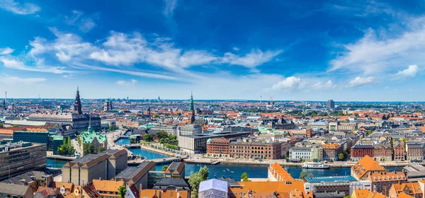 Panorama-view van Kopenhagen in Denemarken — Stockfoto