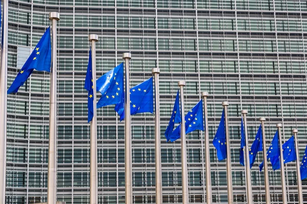 European flags in Brussels — Stock Photo, Image