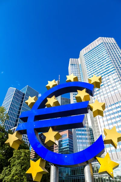 Euro segno a Francoforte — Foto Stock