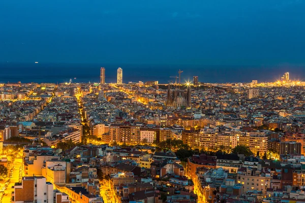 Barcelona 'nın panoramik görünümü — Stok fotoğraf