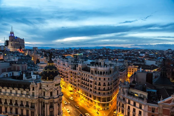 Madrid in beautiful summer night — Stock Photo, Image