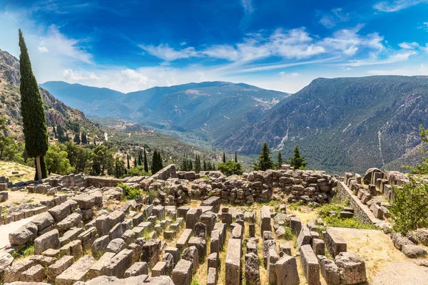 Antiguas ruinas en Delfos — Foto de Stock