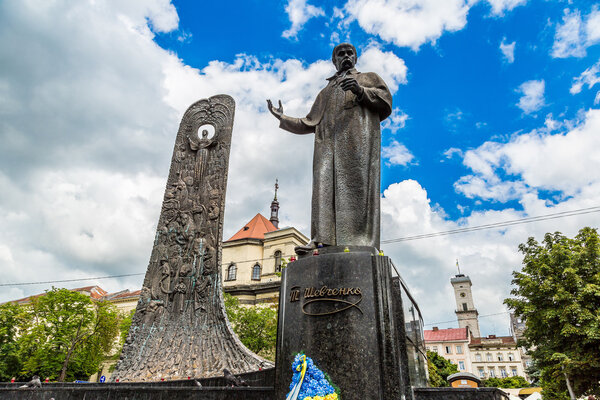 Taras Shevchenko Monument in Lviv