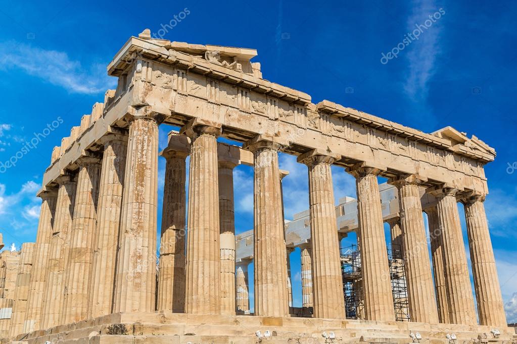 Tempio del Partenone sull'Acropoli di Atene