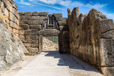 Lion Gate in Mycenae, Greece clipart