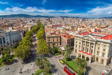 Barcelona 'nın panoramik görünümü