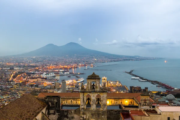 Napoli і гору Везувій в Італії — стокове фото