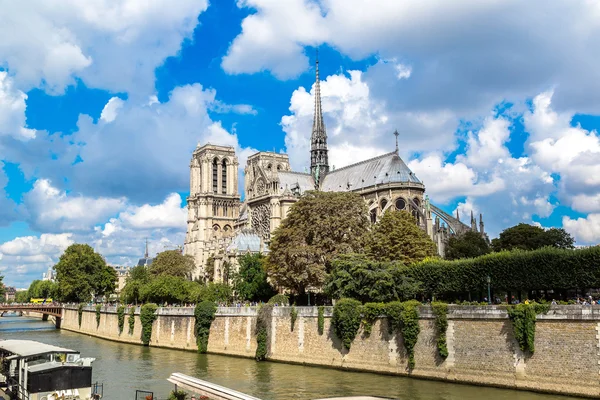 Sena y Notre Dame de Paris — Foto de Stock