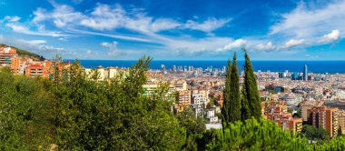 Barcelona 'nın panoramik görünümü