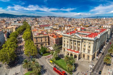Barcelona 'nın panoramik görünümü