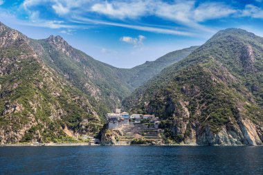 Mount Athos üzerinde Dionisiou manastır