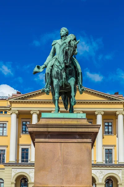 Heykel kral Carl Johan XIV Oslo — Stok fotoğraf