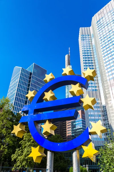 Euroteken in frankfurt — Stockfoto