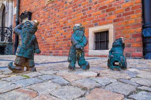 Esculturas de gnomo em Wroclaw — Fotografia de Stock