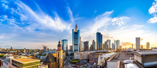 Letecký pohled na Frankfurt — Stock fotografie