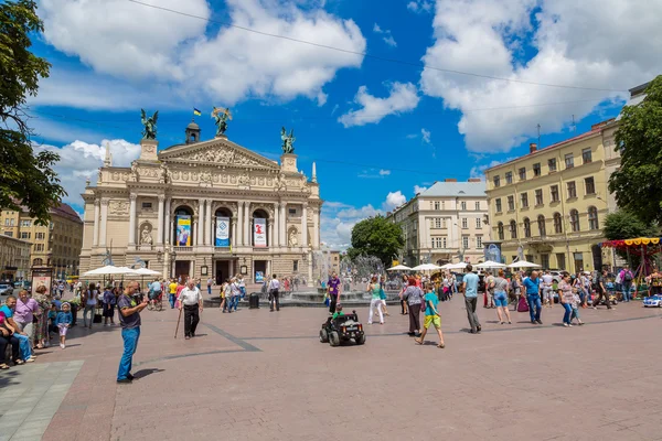 Academic Opera and Ballet Theatre in Lviv — Stock Photo, Image