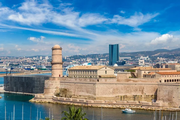 Saint Jean Castle and Cathedral de la Major  in Marseille — Stock Photo, Image