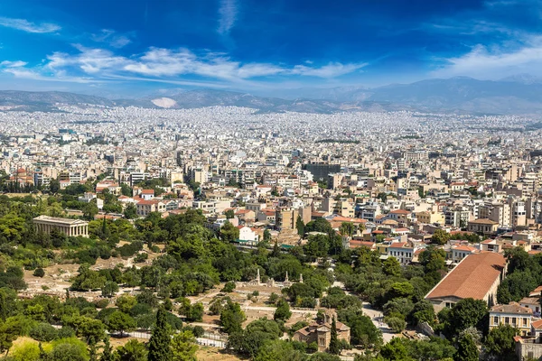 Panoramisch uitzicht over Athene, Griekenland — Stockfoto