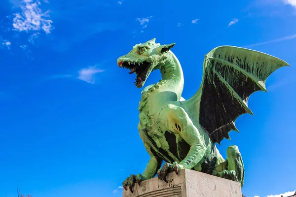 Dragon bridge in Ljubljana — Stock Photo, Image